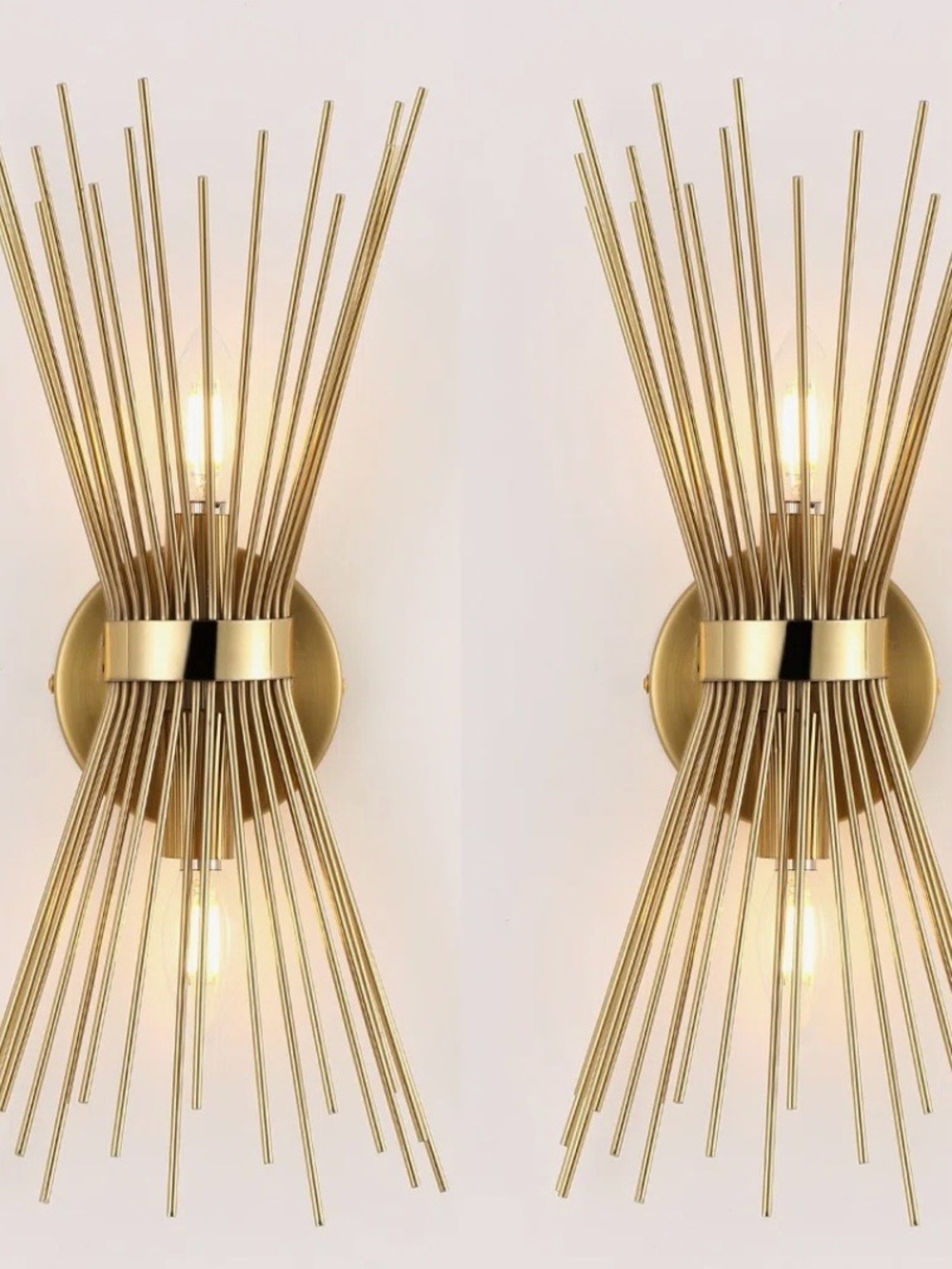 World Market Logan Brass Starburst Sconce Brass Wall Sconce NWT